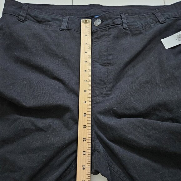 Old Navy Pants Womens 18 Black Twill Cotton Stretch High Waist Wide Leg Coastal - Picture 6 of 16